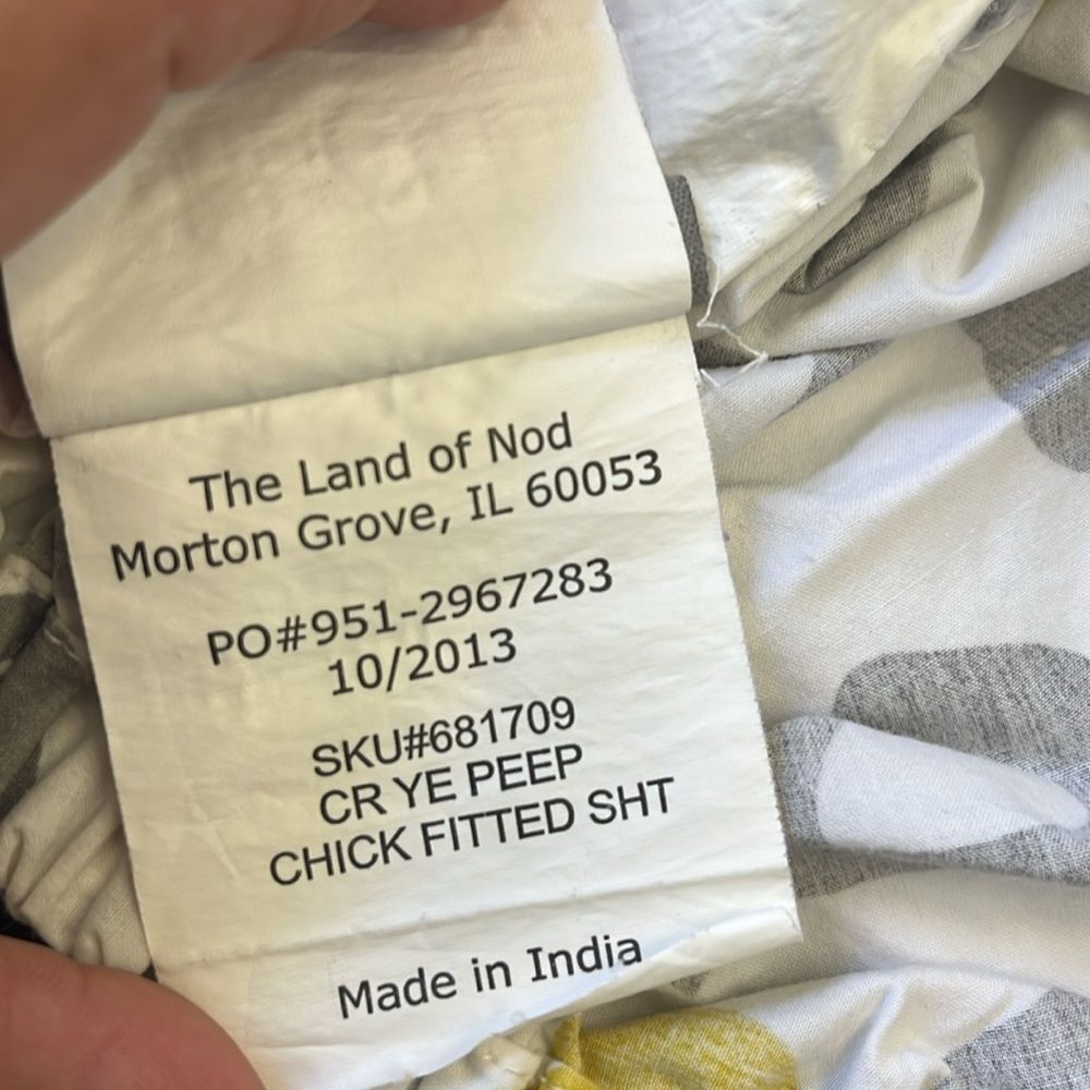 The Land Of Nod- Pottery Barn Not A Peep Crib Bedding sets x2 - Picture 13 of 13